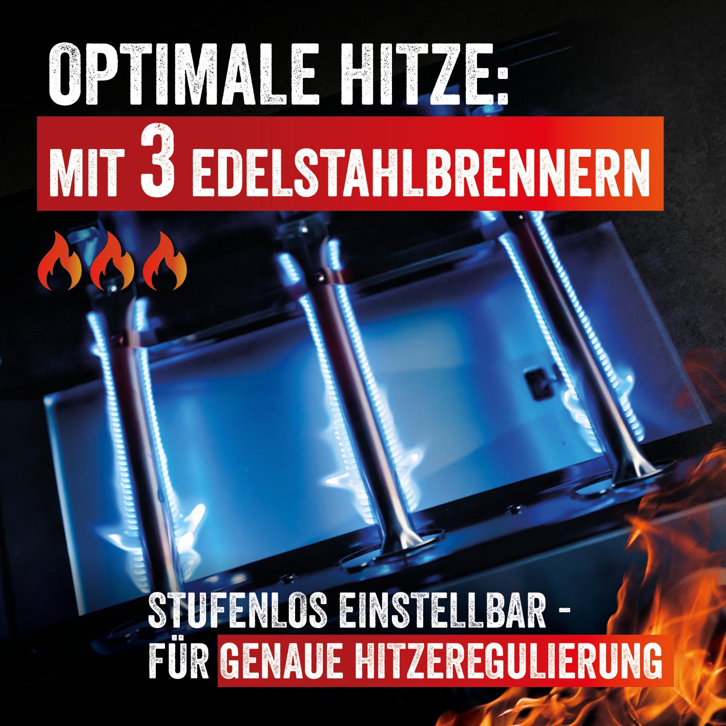 Triton 3.1 maxX Gasgrill mit Infrarotseitenbrenner