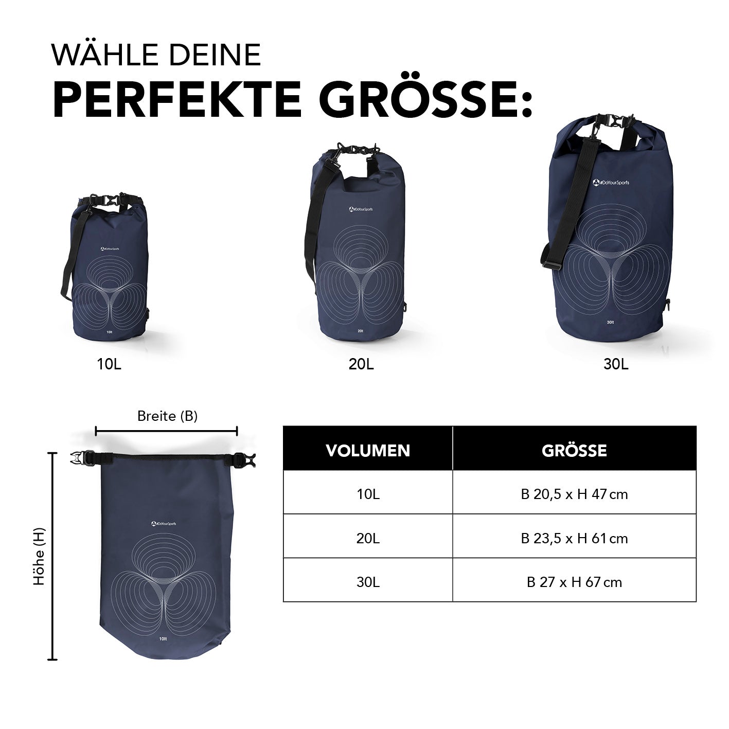 Dry Bag 10L - Dunkelblau