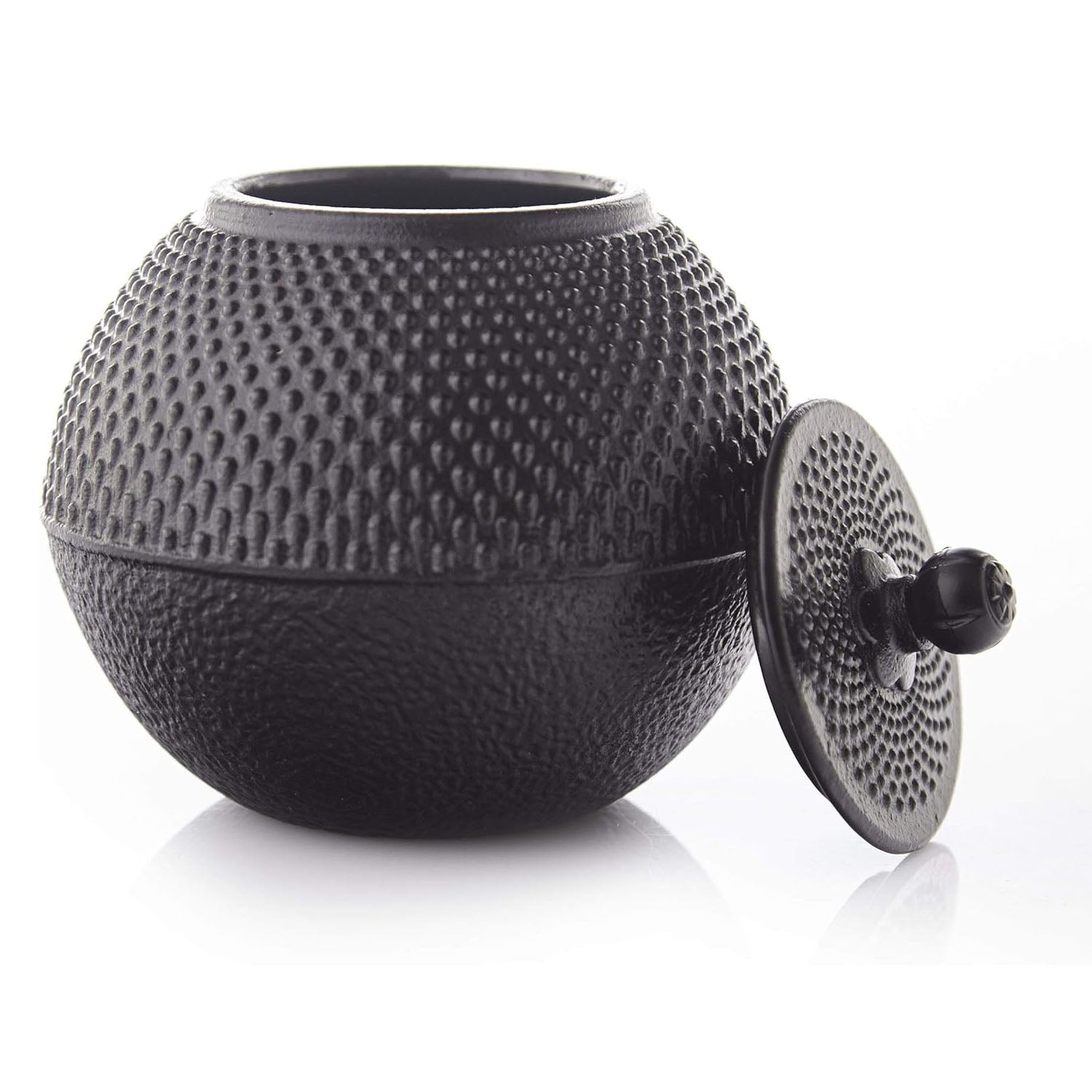 LUMALAND Teedose aus Gusseisen - Aufbewahrungsbox für Tee - 750 ml - Schwarz