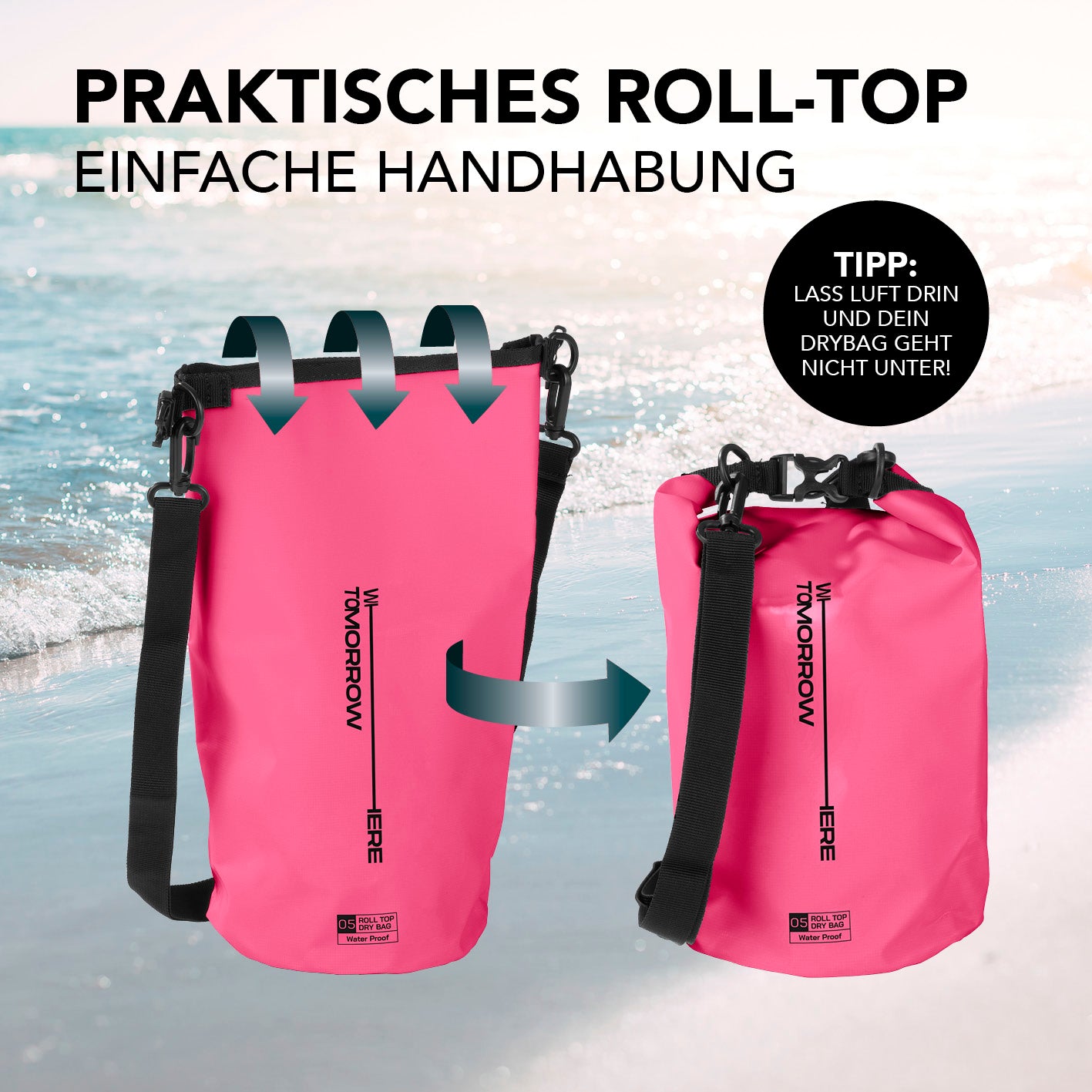 Dry Bag 5L - Style 02 - Pink