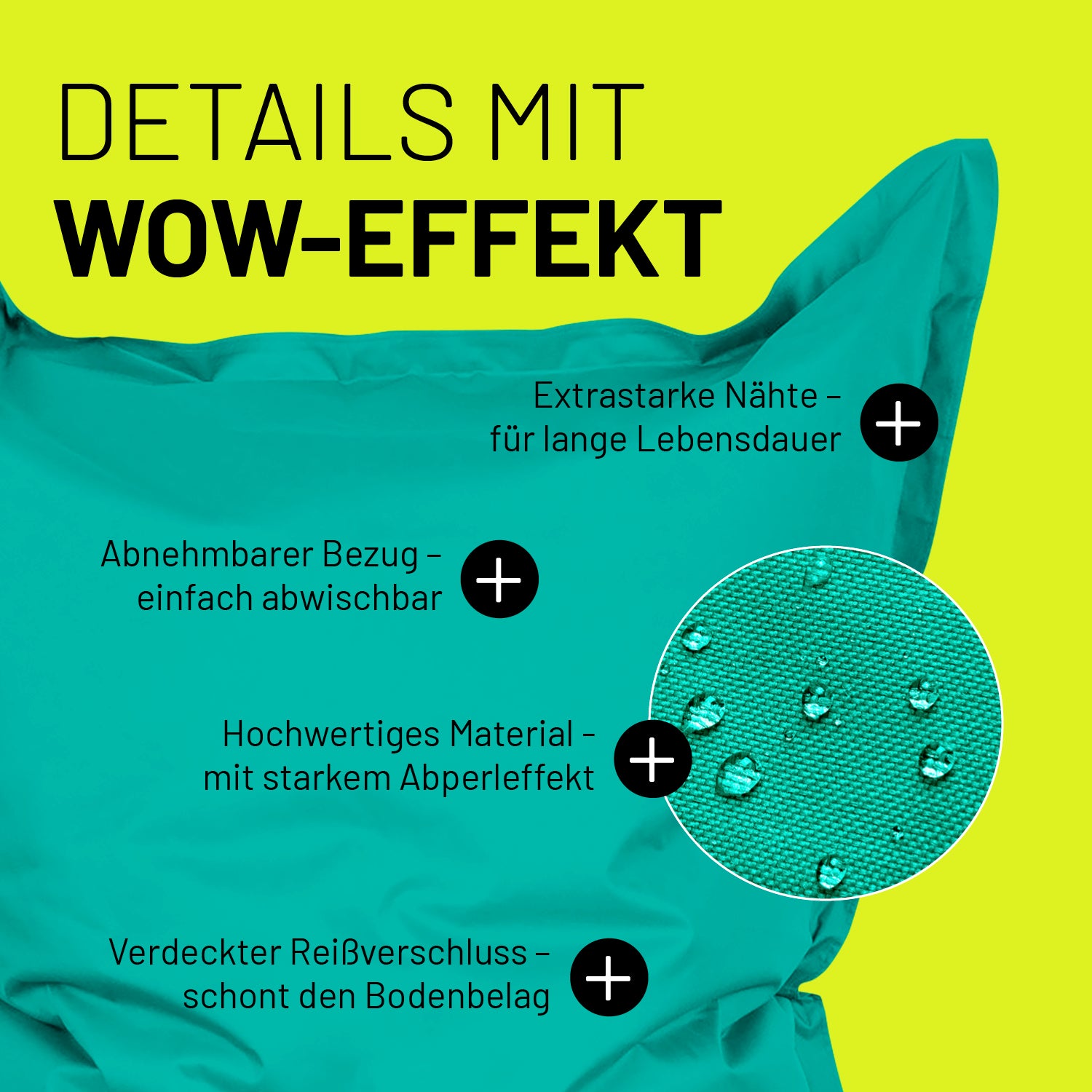 Sitzsack Classic XXL (380 L) - indoor & outdoor - Türkis