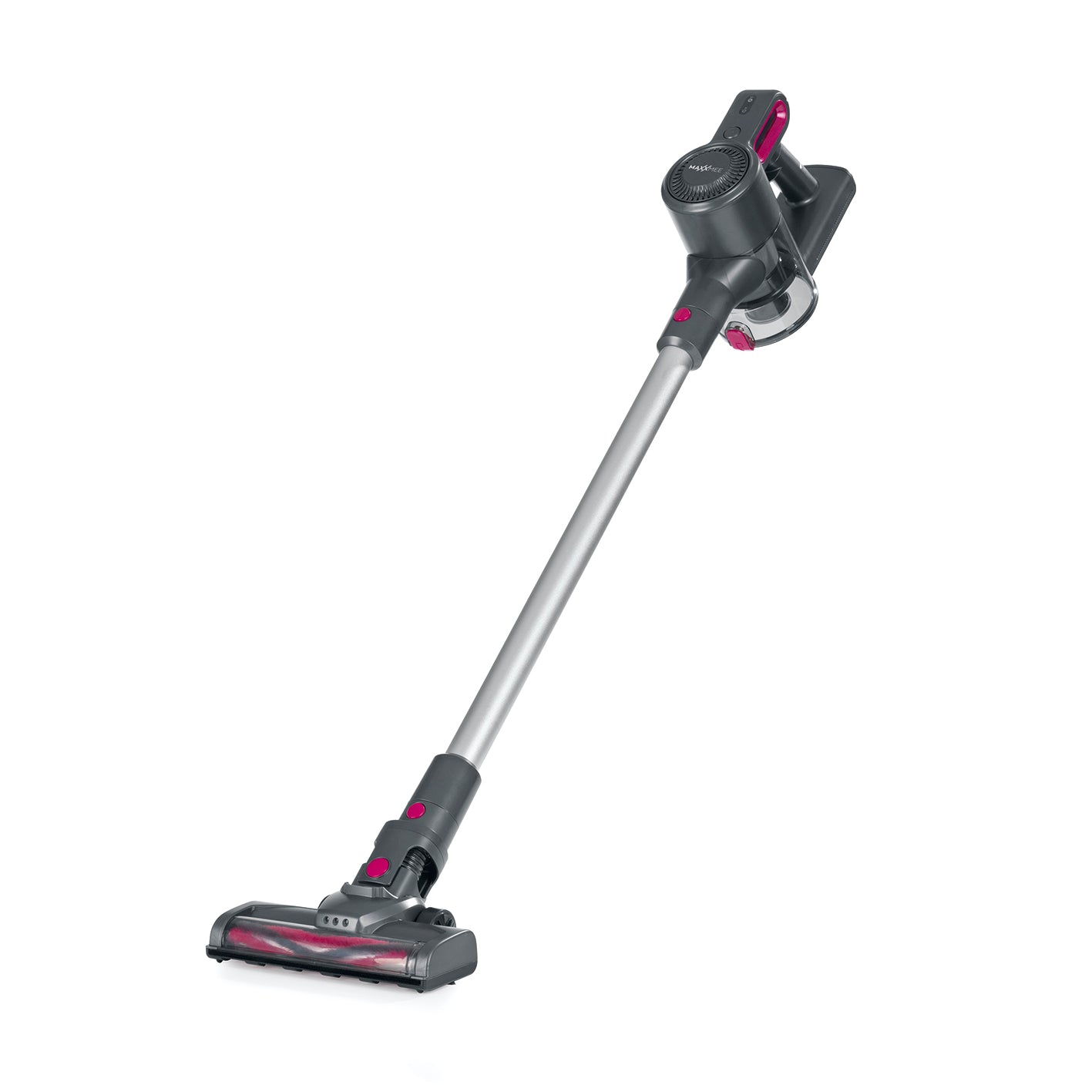 Akku-Zyklon-Staubsauger - Verlängerungsrohr auf bis ca. 80 cm - anthrazit/pink