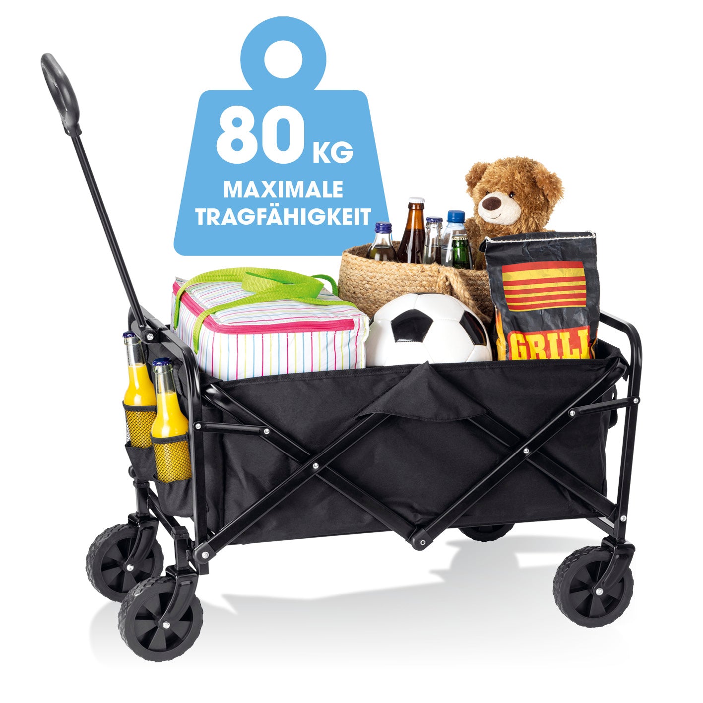 Bollerwagen mit kleinen Rädern - faltbar