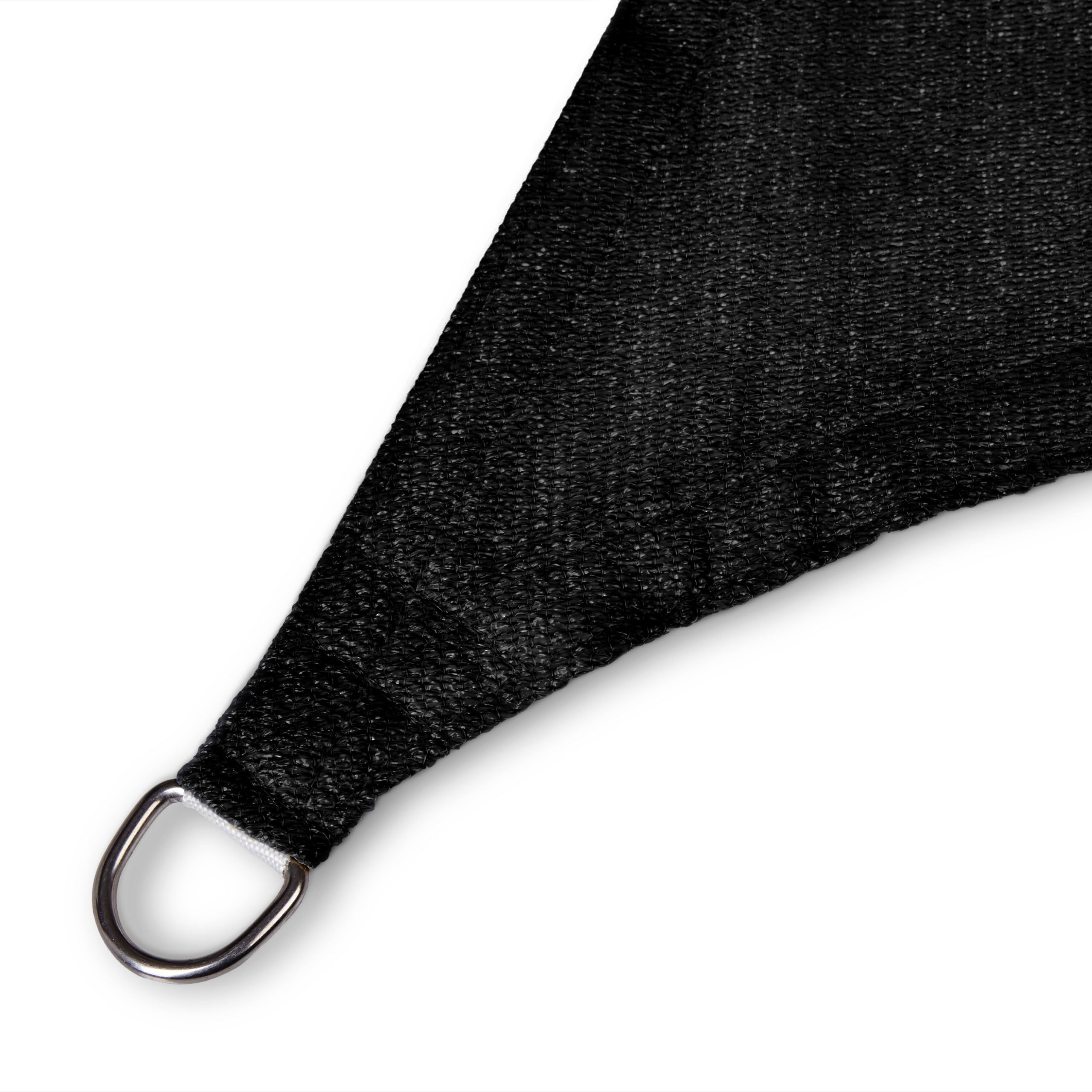 Sonnensegel 100% HDPE mit Stabilisator für UV-Schutz - Rechteck 5 x 6 Meter - Schwarz
