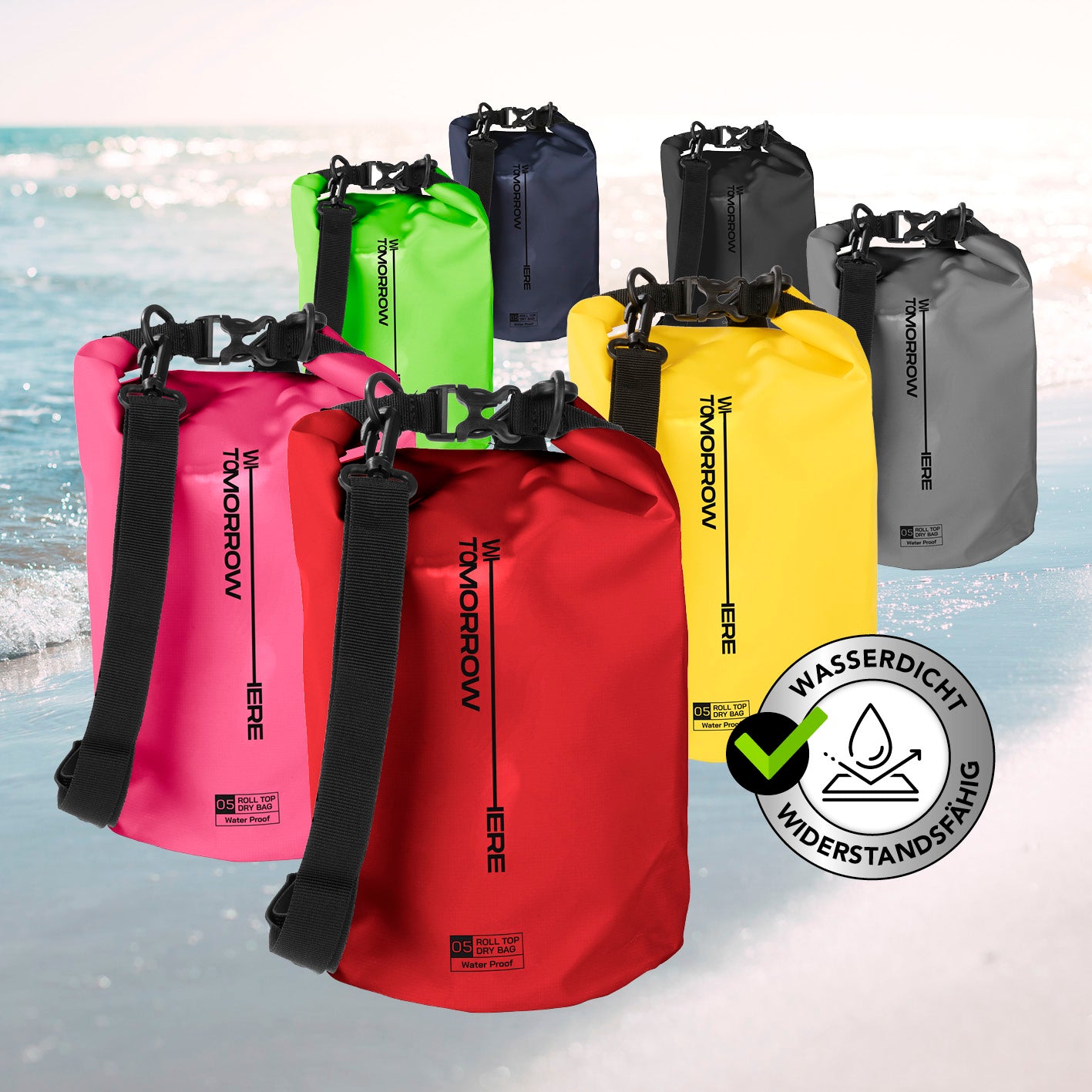 Dry Bag 5L - Style 02 - Rot