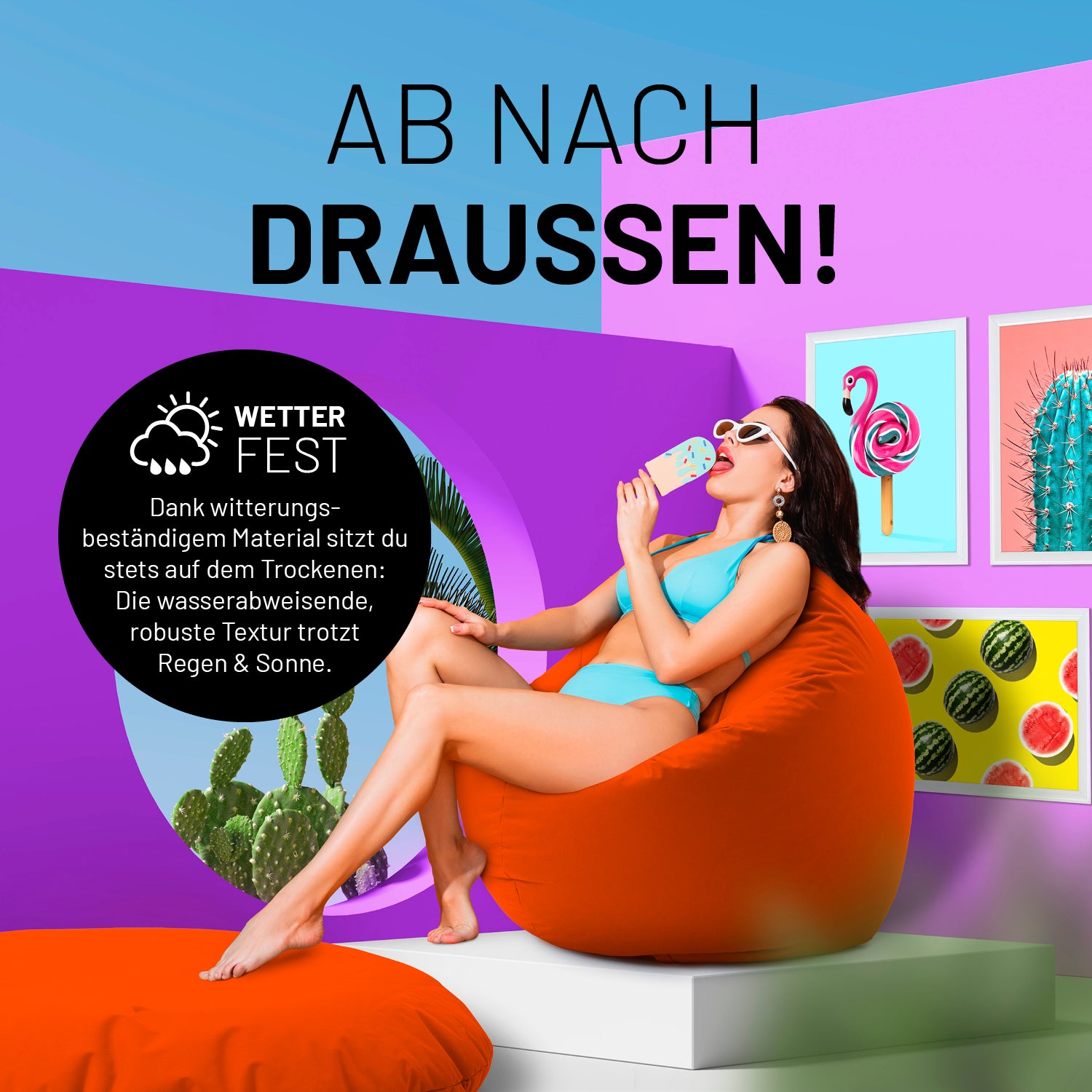 Sitzsack Drops (300 L) - indoor & outdoor - Orange