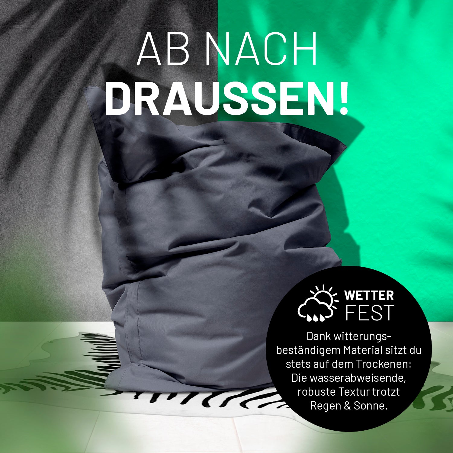 Sitzsack Classic XXL (380 L) - indoor & outdoor - Stahlgrau