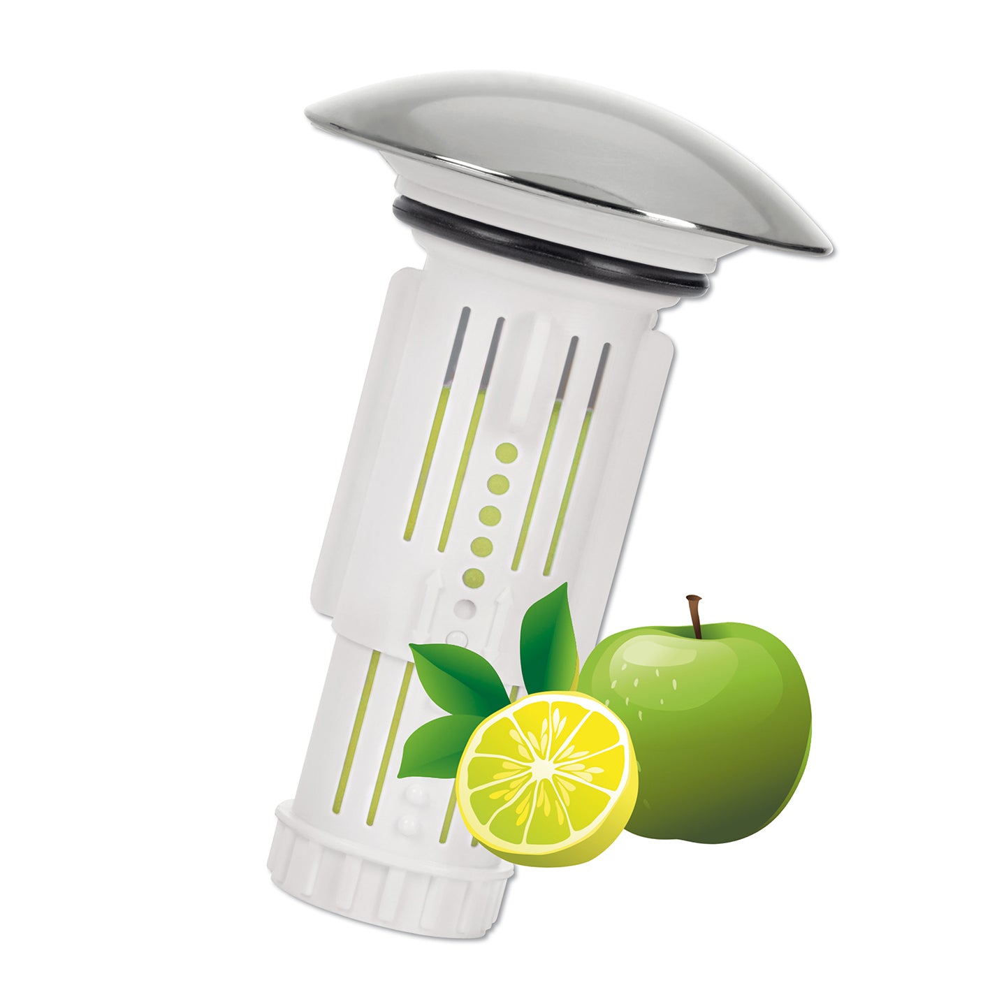 Abfluss-Fee Waschbecken - 4x Verschlussstopfen & 9x Duftstein Zirtone/Apfel