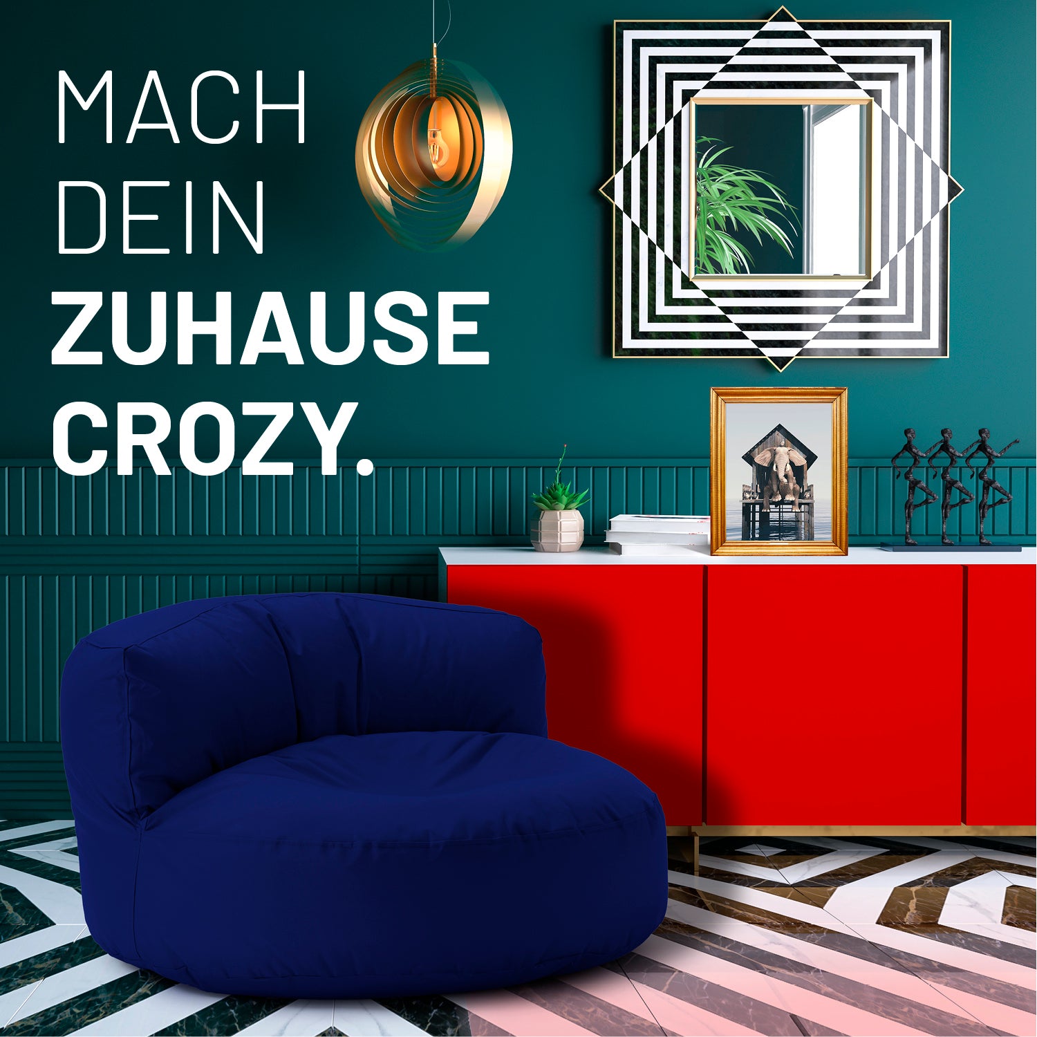 Sitzsack Lounge (320 L) - indoor & outdoor - Dunkelblau