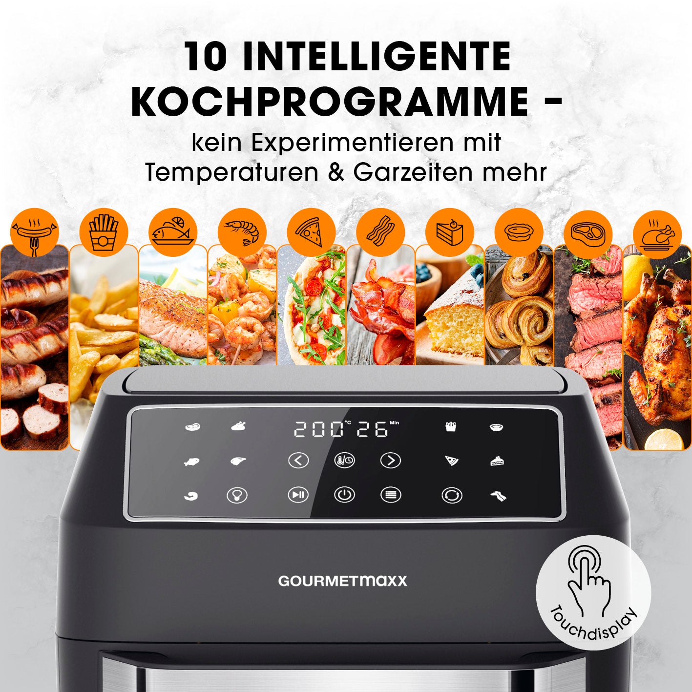 Digitale Heißluftfritteuse - 12 l
