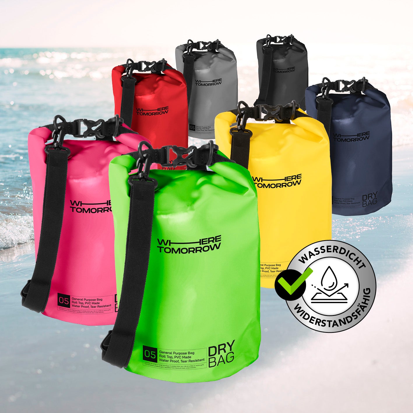 Dry Bag 5L - Style 01 - Grün