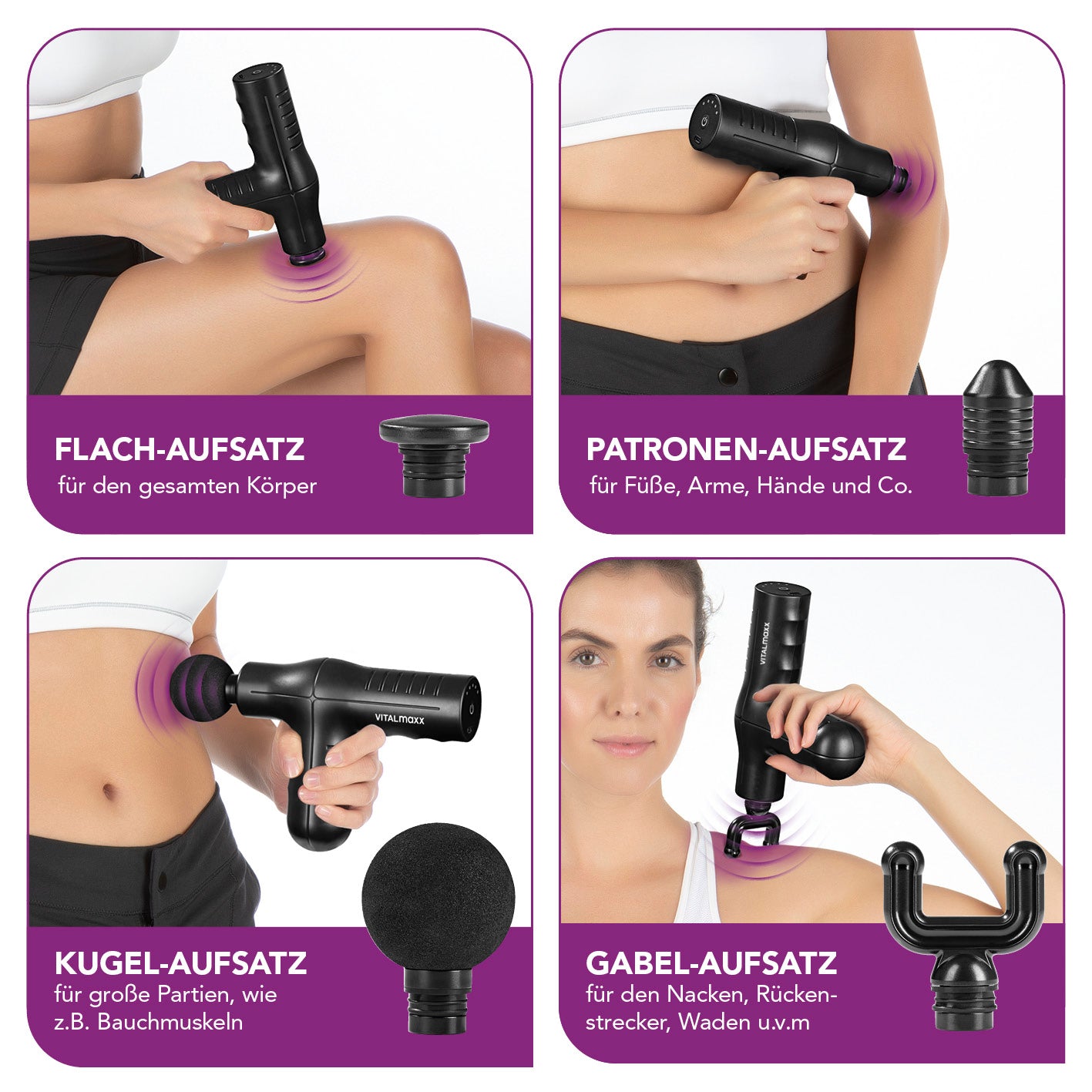 Mini-Massage Gun Smart Grip - schwarz