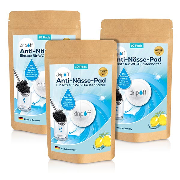 Anti-Nässe-Pad - Einsatz für WC-Bürstenhalter - 30er-Set