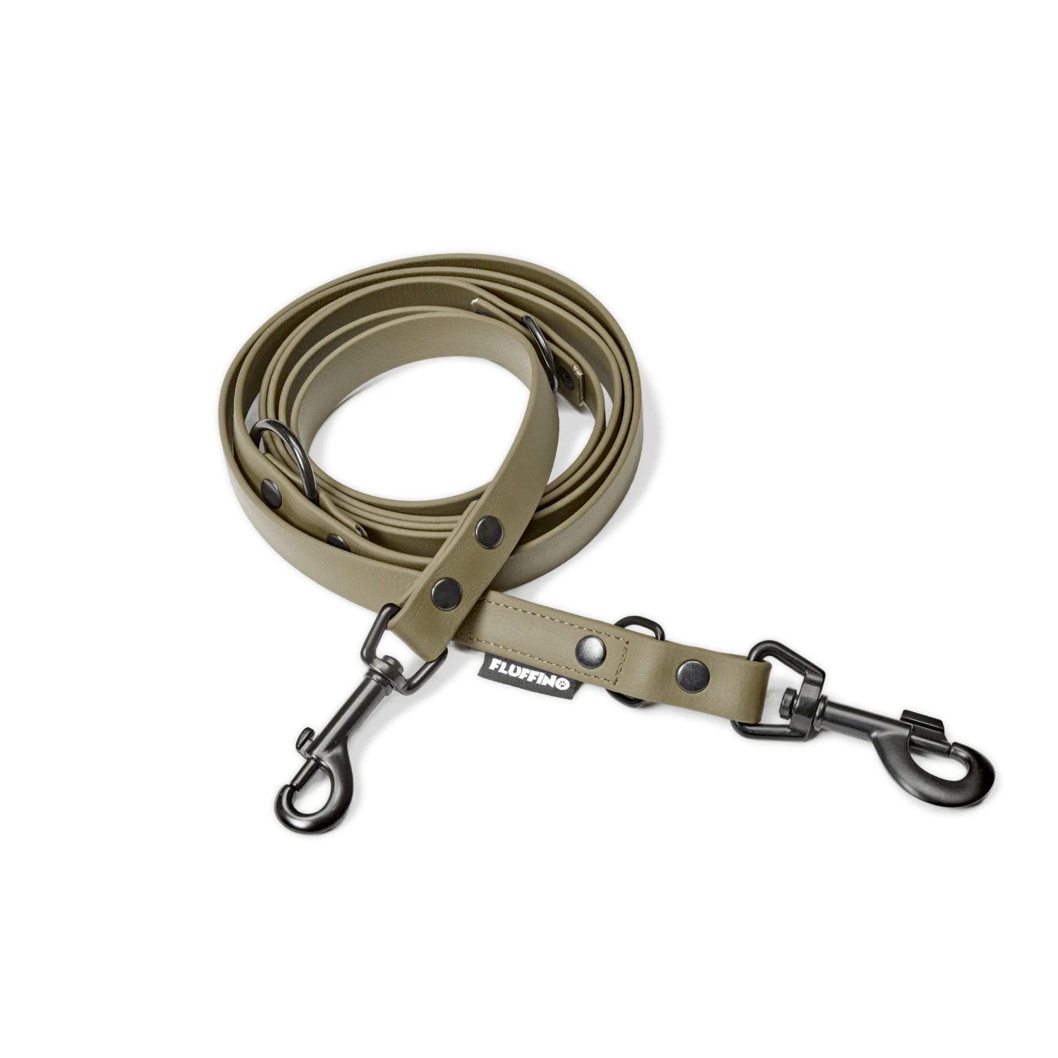 BioThane Hundeleine - 3-Fach verstellbar - 220 cm - Oliv