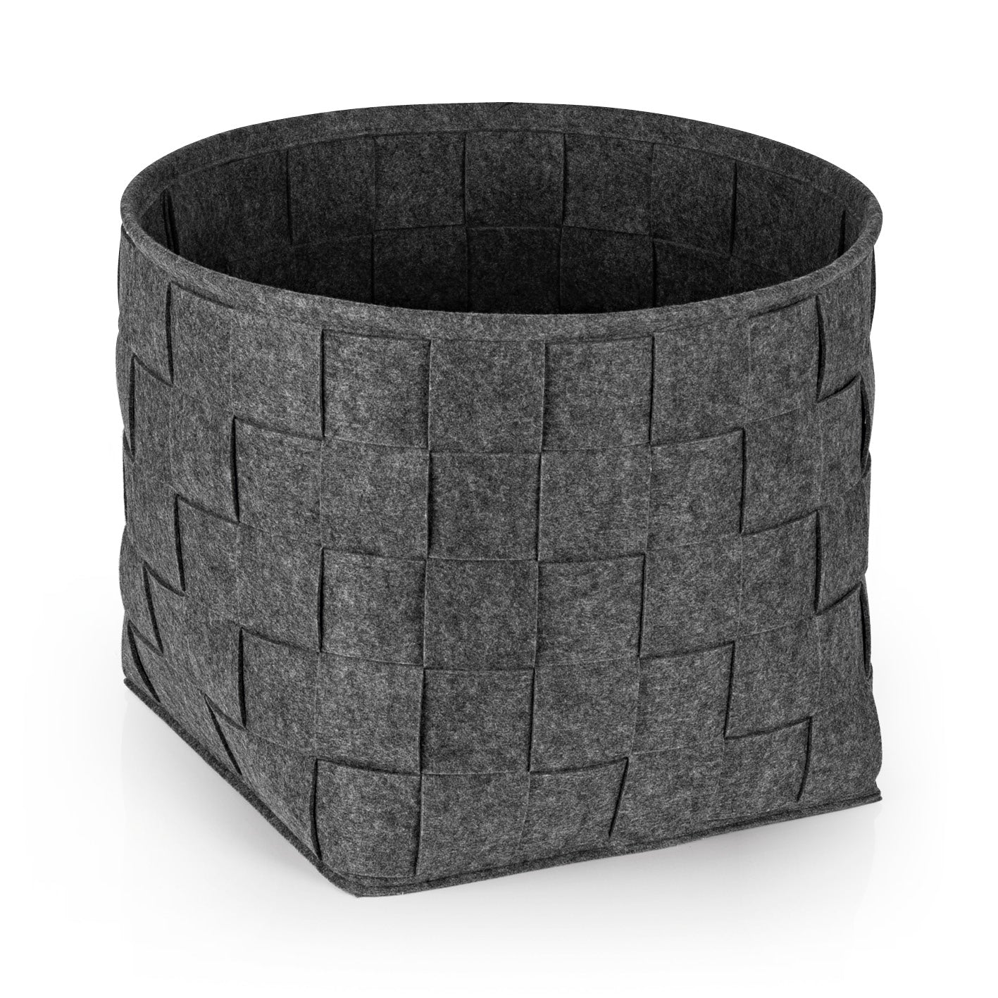 Filz-Aufbewahrungskorb L - 40 x 40 x 40 cm - Dunkelgrau