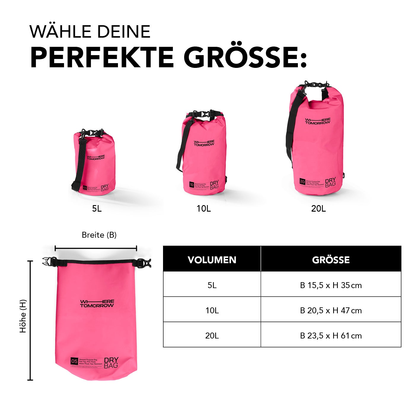 Dry Bag 10L - Style 01 - Pink