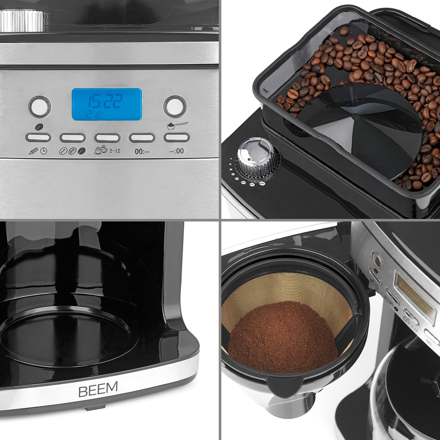 FRESH-AROMA-PERFECT SUPERIOR Filterkaffeemaschine mit Mahlwerk - Glas
