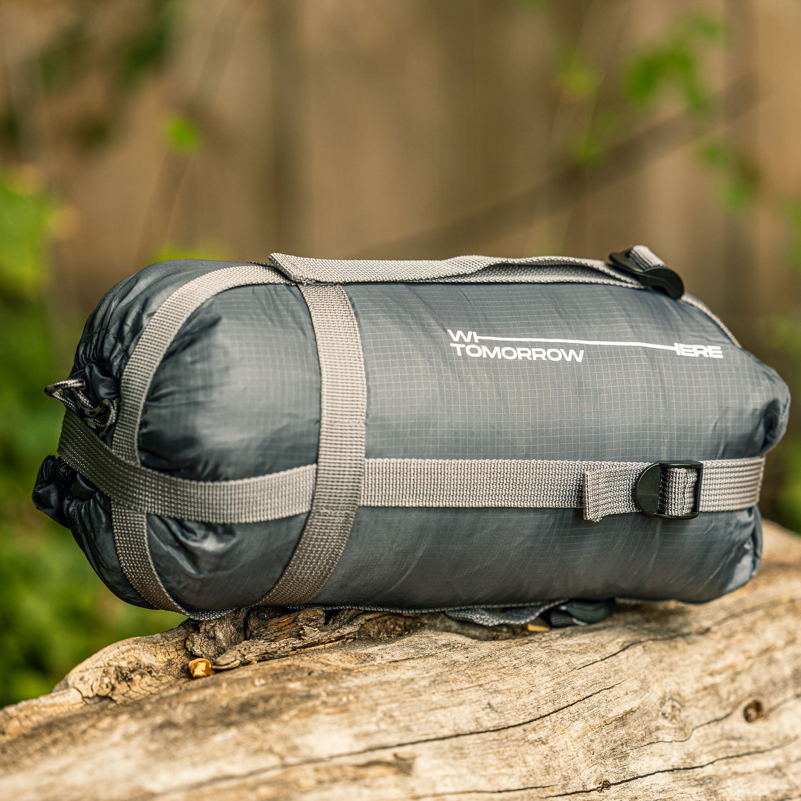 Camping Schlafsack Small & Light - Mumienschlafsack mit Tasche - 220 x 80 x 50 cm - Grau-Lila