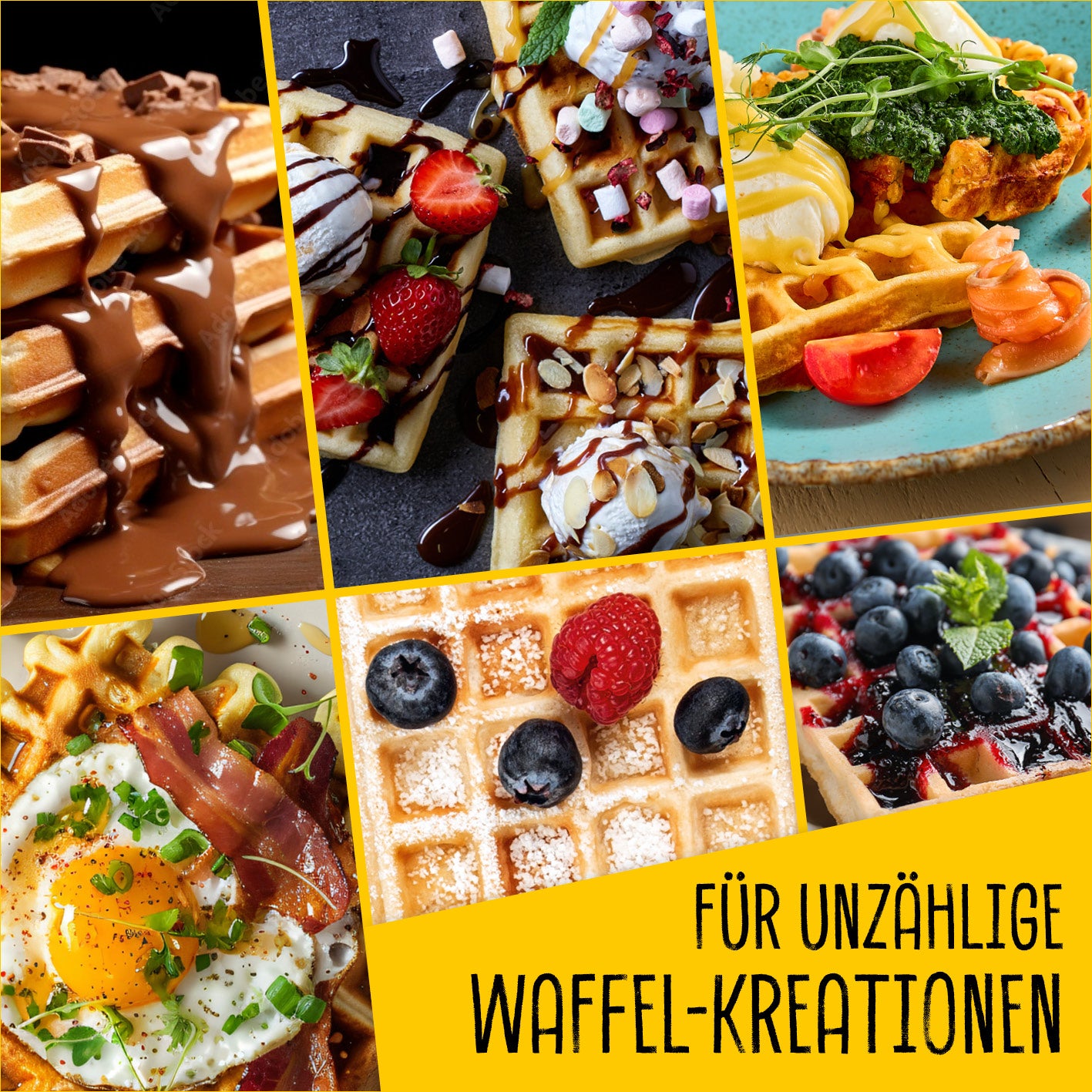 Waffeleisen für Belgische Waffeln