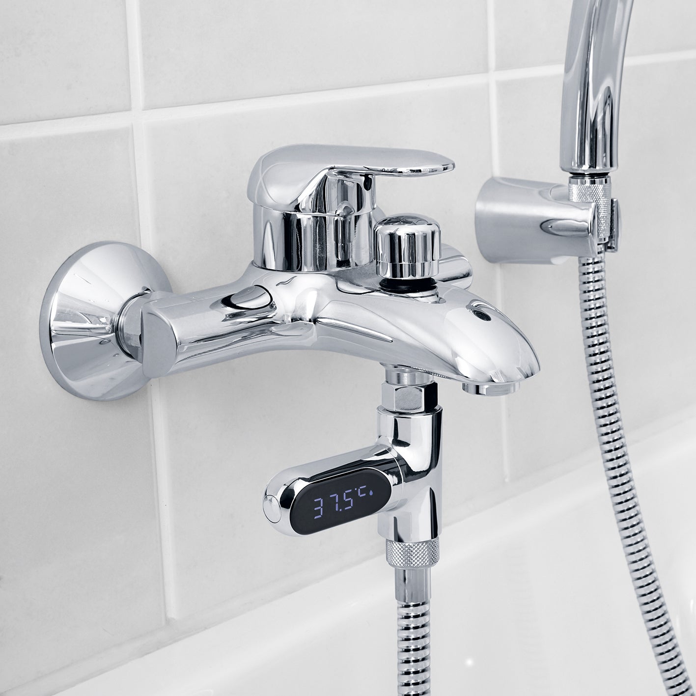 Thermometer für Wasserarmaturen - chromfarben