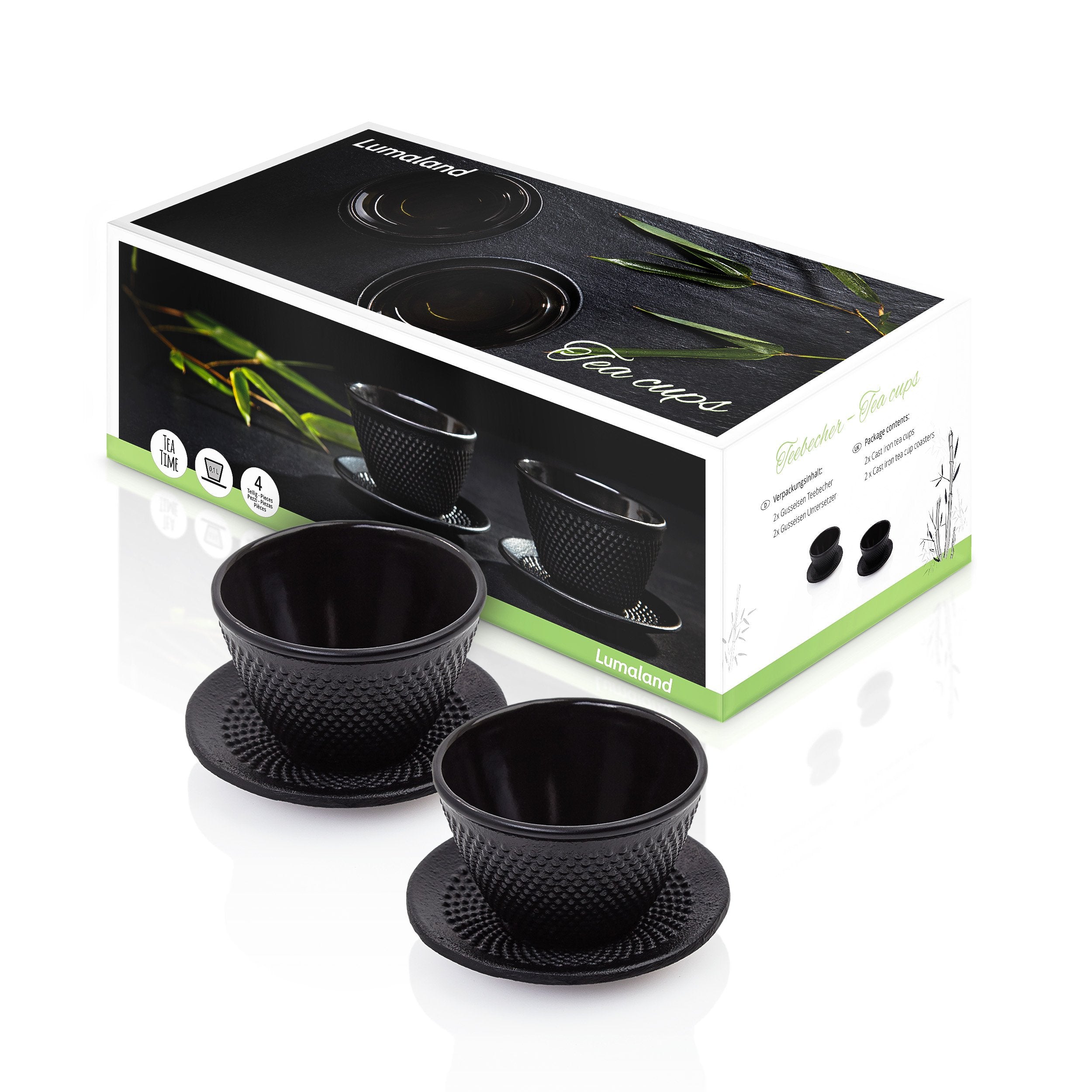 LUMALAND Tee Tassen Set 4-teilig