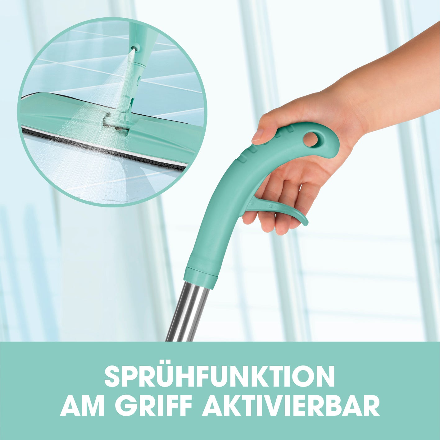 Spray-Mopp - 400 ml Wassertank - türkis