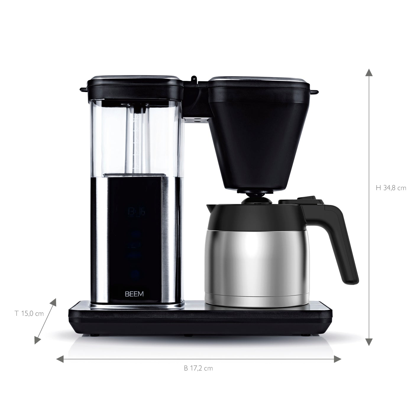 DIRECT-BREW Filterkaffeemaschine - Thermo mit digitalem Display, 1,25 l Thermokanne und Schnell-Brüh-Methode für perfekten Filterkaffee.