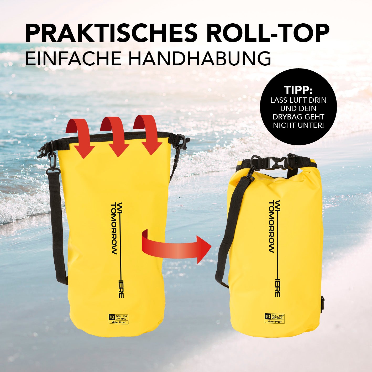 Dry Bag 10L - Style 02 - Gelb