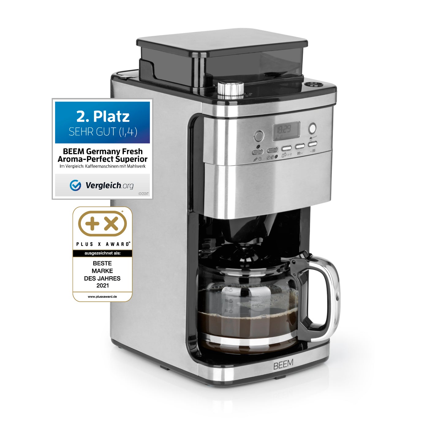 FRESH-AROMA-PERFECT SUPERIOR Filterkaffeemaschine mit Mahlwerk - Glas