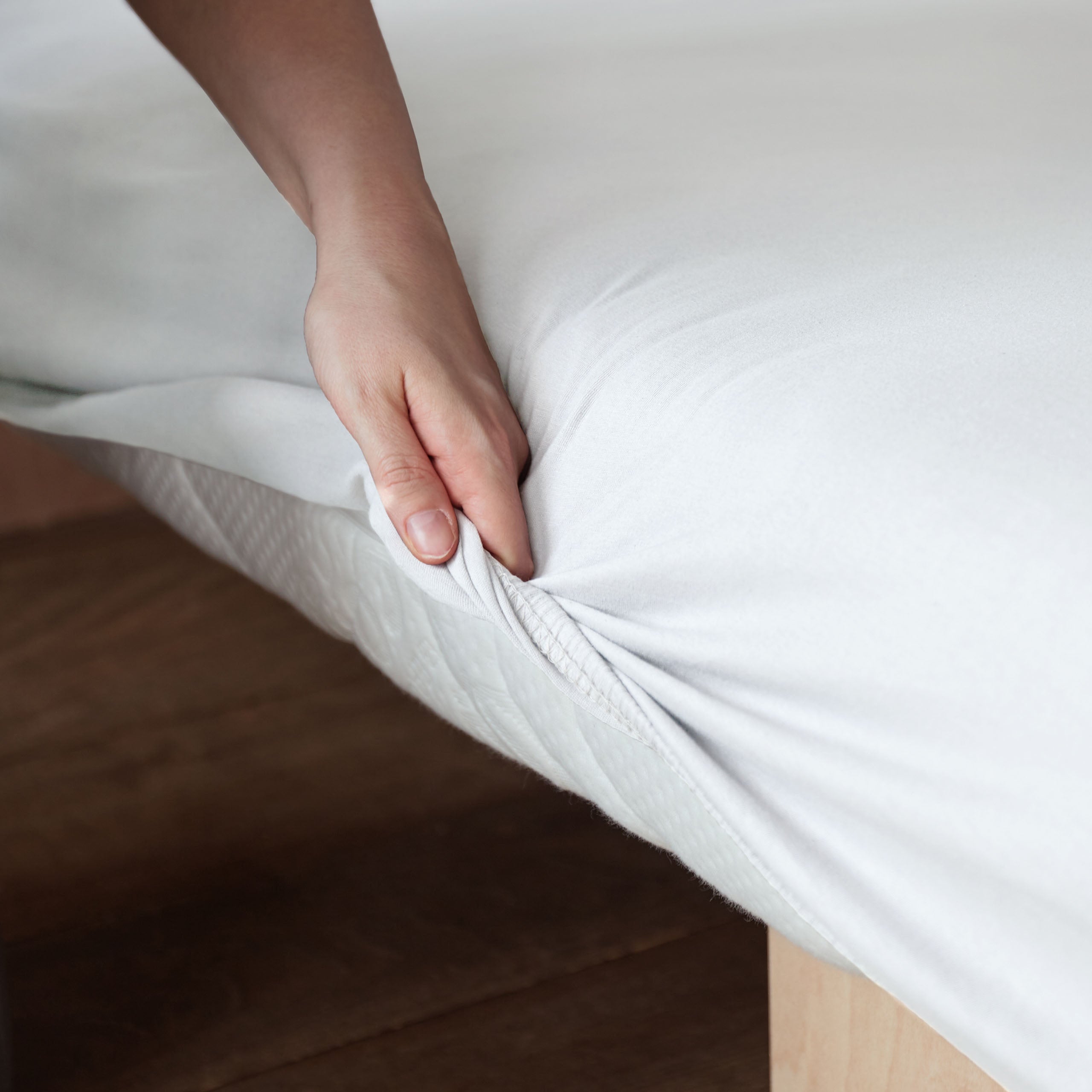 Comfort Jersey Spannbettlaken - 160 g/m² 100% Baumwolle - 180-200 x 200 cm - Weiß