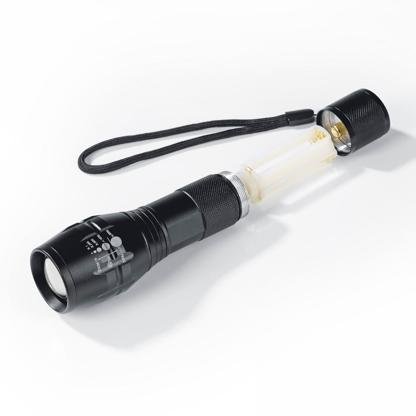 Security Funktions-Taschenlampe 4,5V in Schwarz