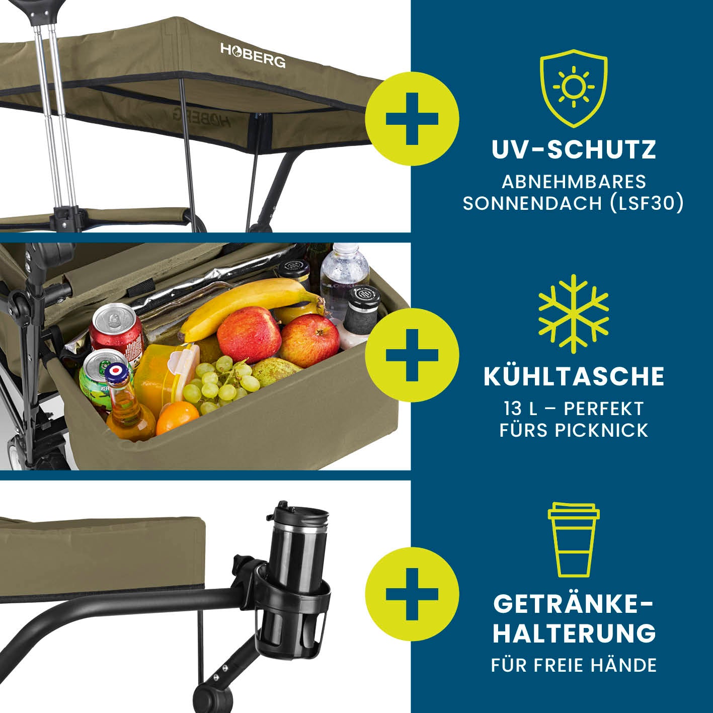 Faltbarer Bollerwagen - Beige