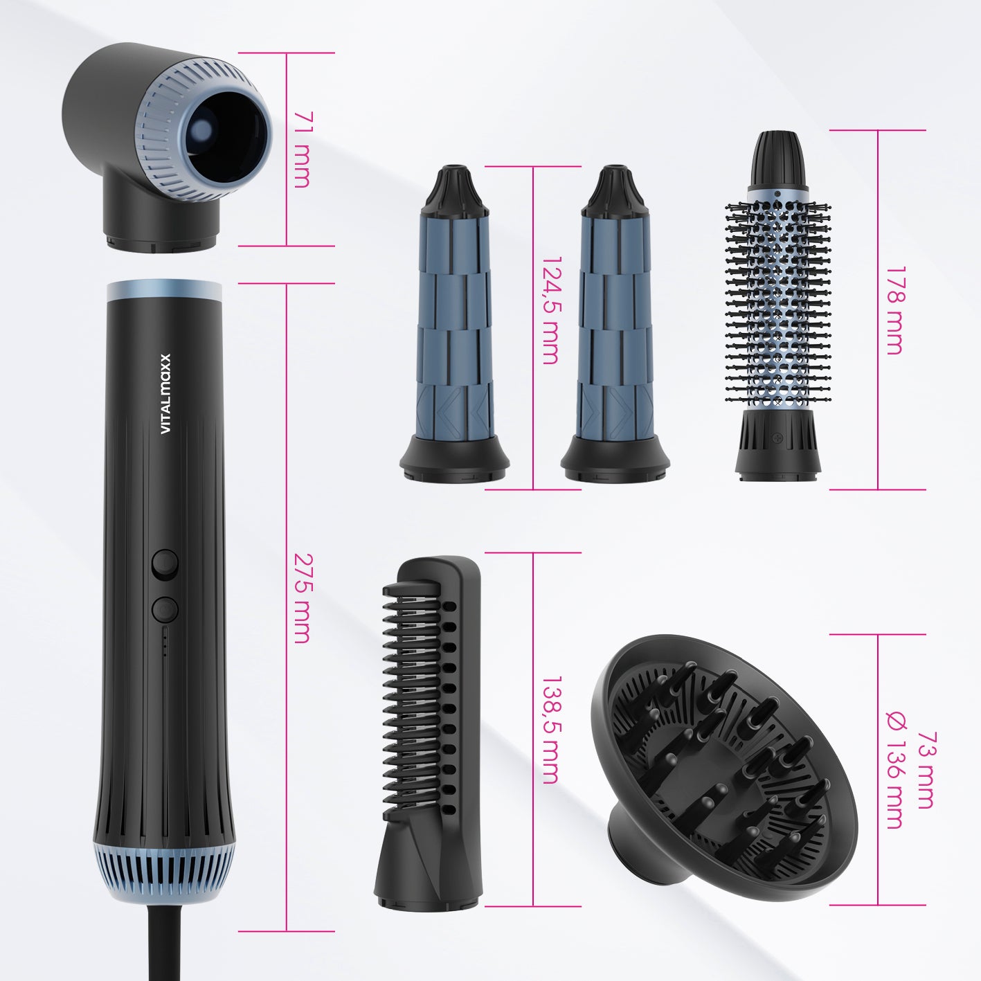 Air Styler Plus - trocknen, stylen, Locken kreieren - 7-tlg.