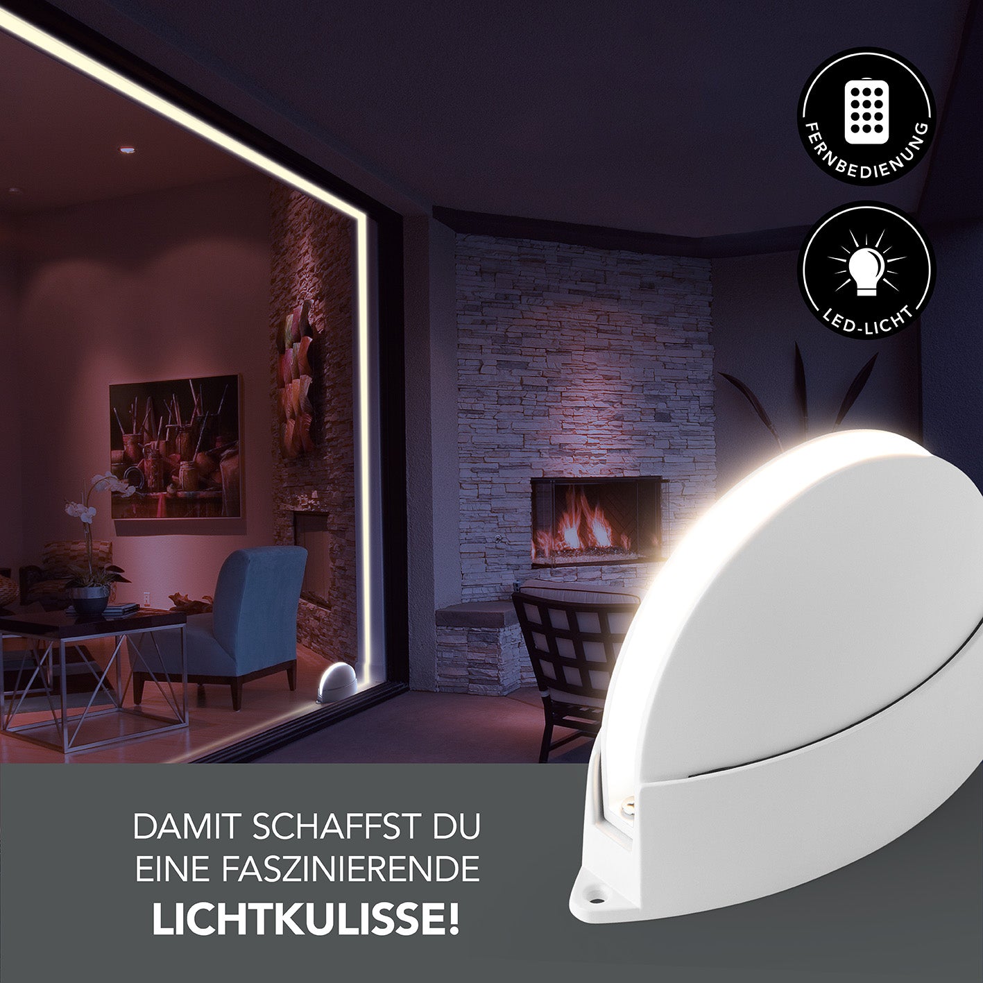 LED-Rahmen-Projektor - weiß