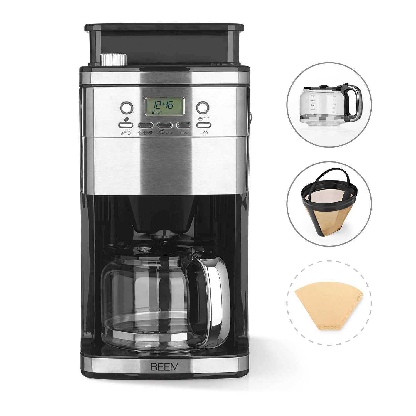 FRESH-AROMA-PERFECT SUPERIOR Filterkaffeemaschine mit Mahlwerk - Glas