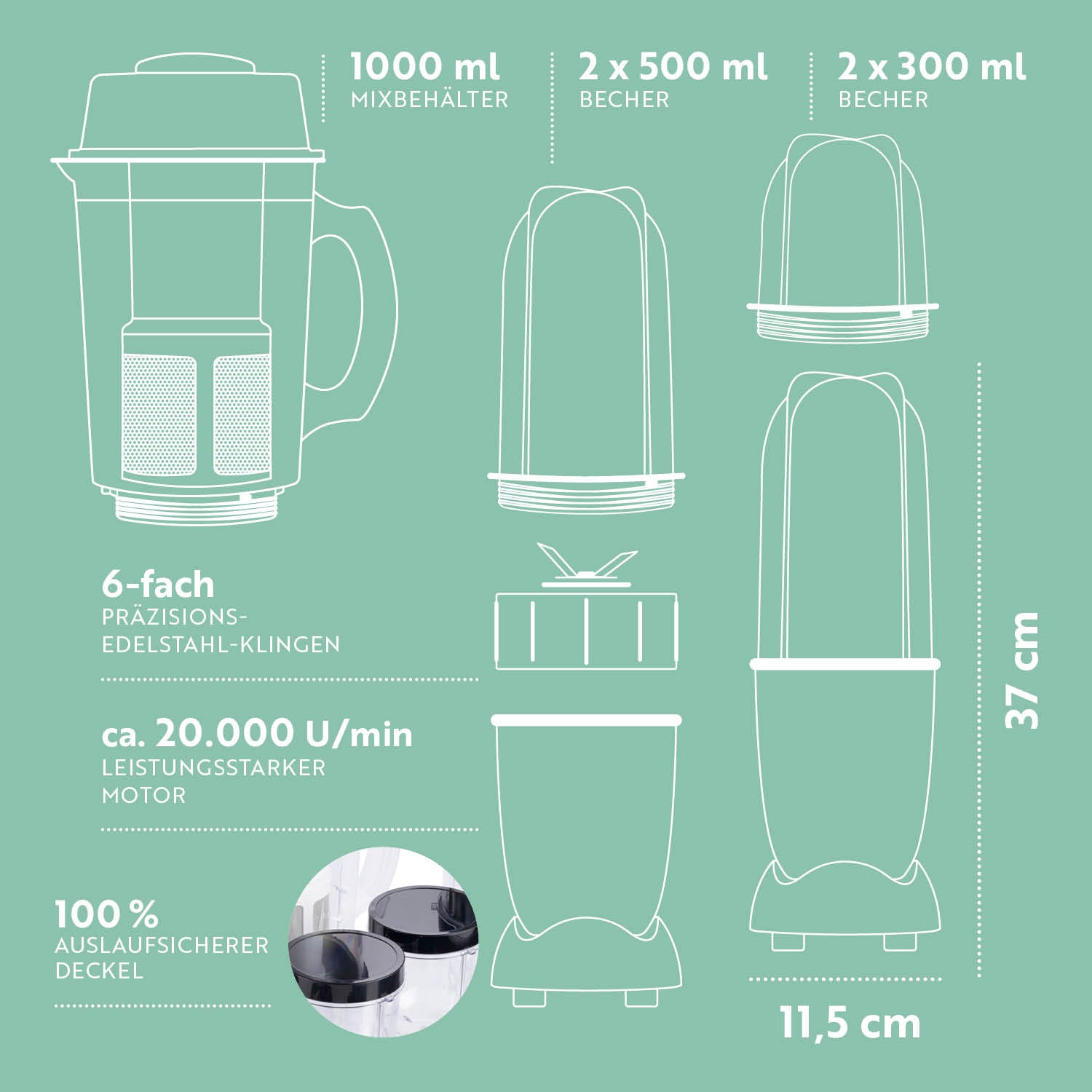 Mr. Magic Mixer - Silber/Schwarz