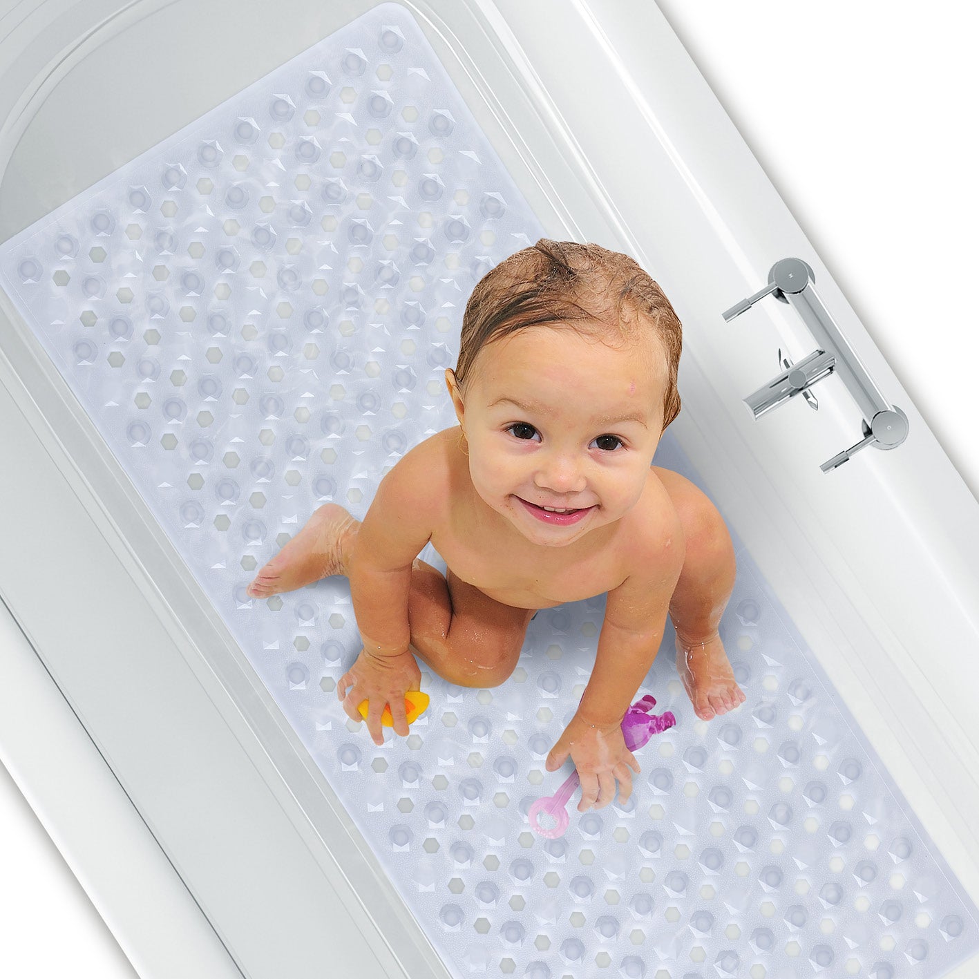 Badewannenmatte 88 x 40 cm – Transparent