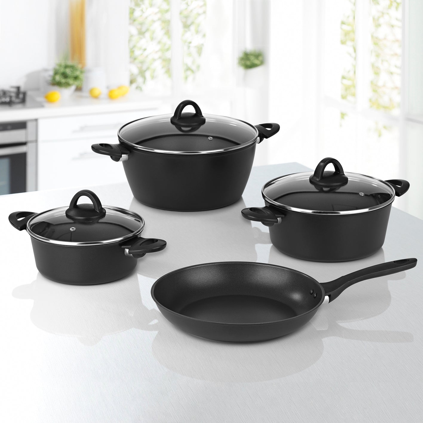 Aluminium-Pfanne geschmiedet - 28 cm - schwarz