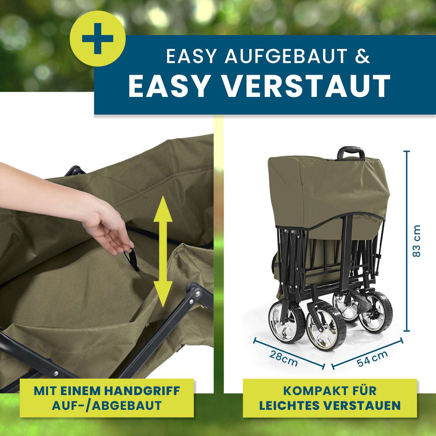 Faltbarer Bollerwagen - Beige