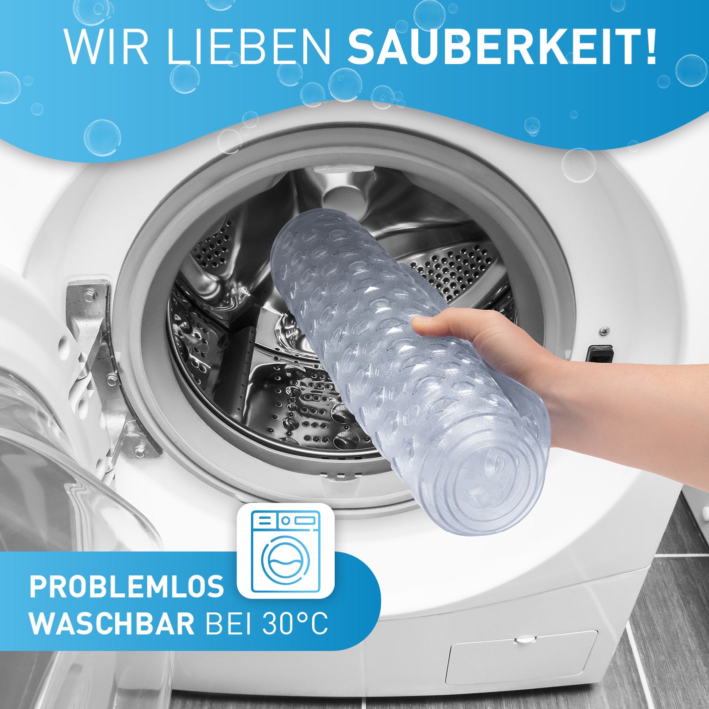 Badewannenmatte 88 x 40 cm – Transparent