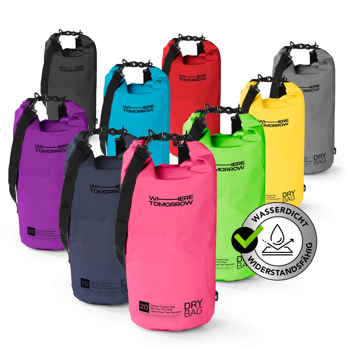 Dry Bag 20L - Style 01 - Pink