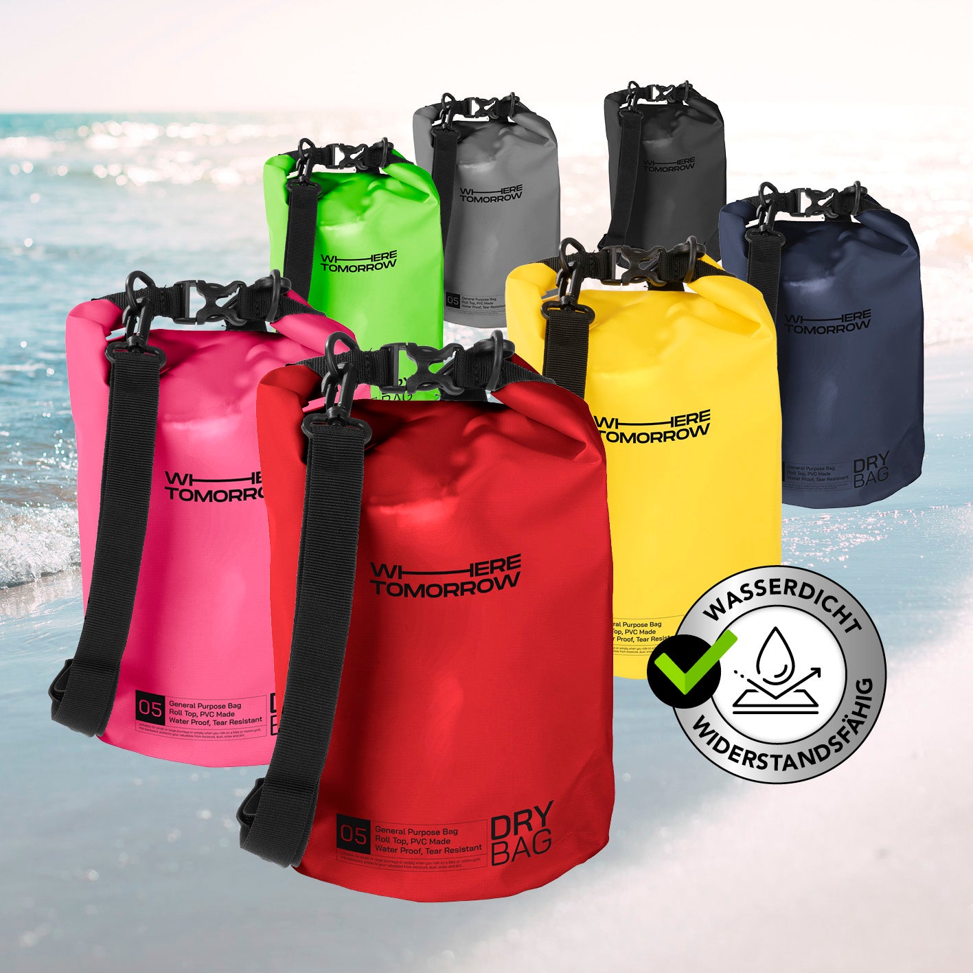 Dry Bag 5L - Style 01 - Rot