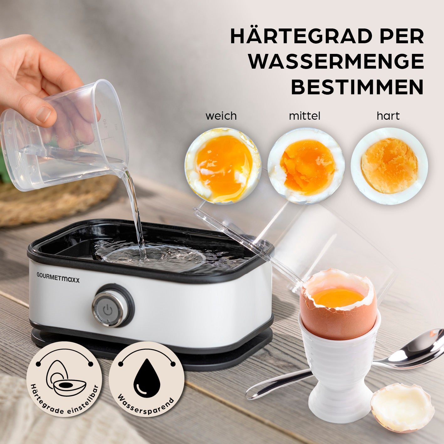 Design-Eierkocher 6 Eier - Weiß