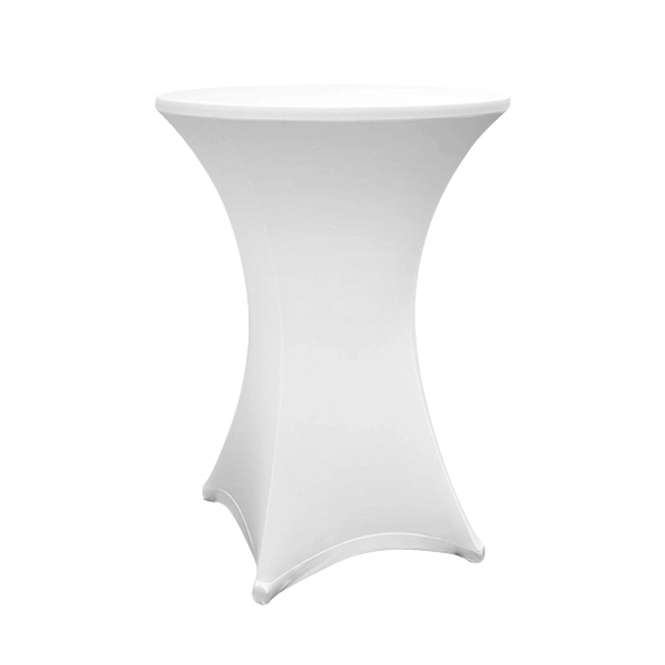 Stehtischhusse - Tisch Bezug - Husse -  Ø 80-85 cm - Weiß