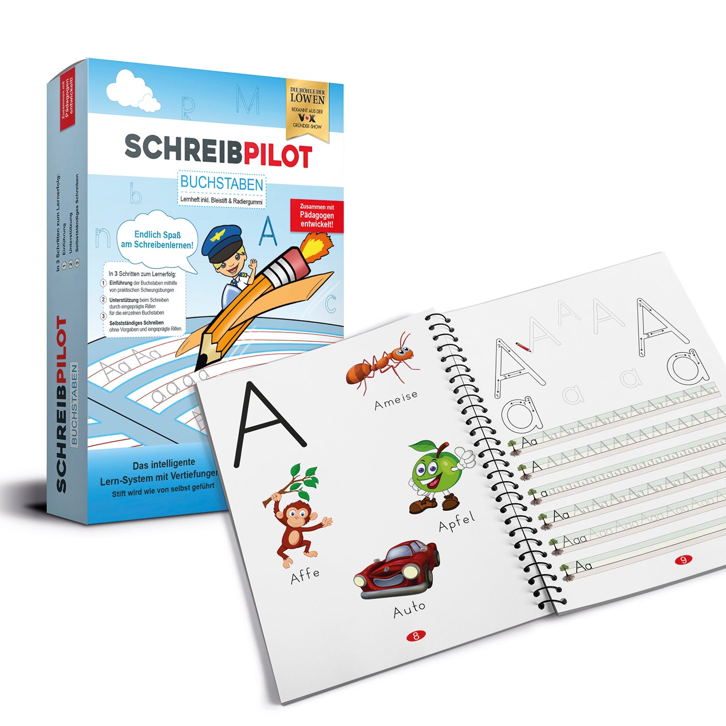 Heft Buchstaben mit Bleistift/Radiergummi - DIN-A4