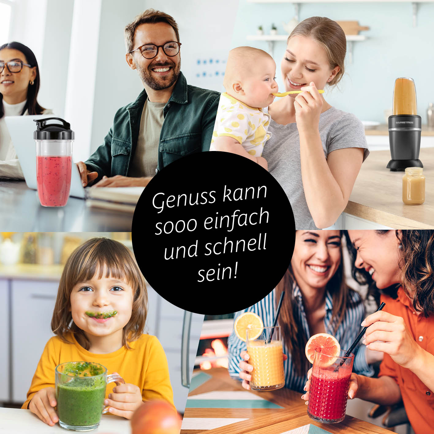 Nutrition Mixer Pro 1.000 mit Basis-Set M - Anthrazit/Schwarz