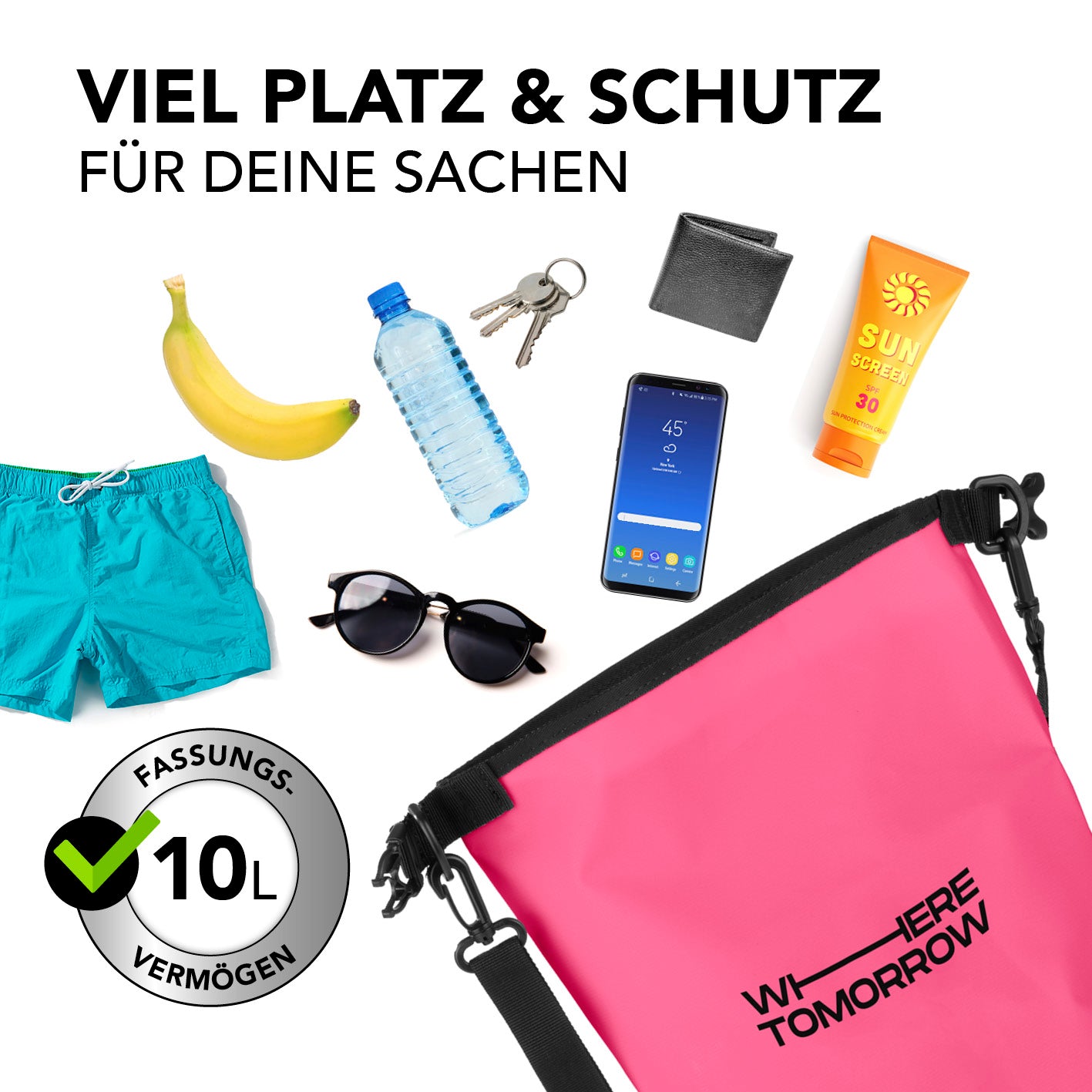 Dry Bag 10L - Style 01 - Pink