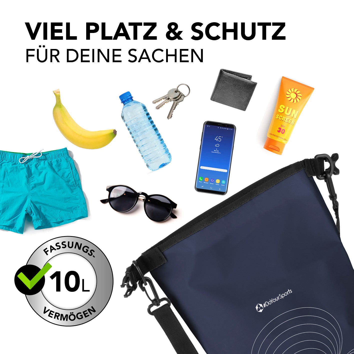 Dry Bag 10L - Dunkelblau