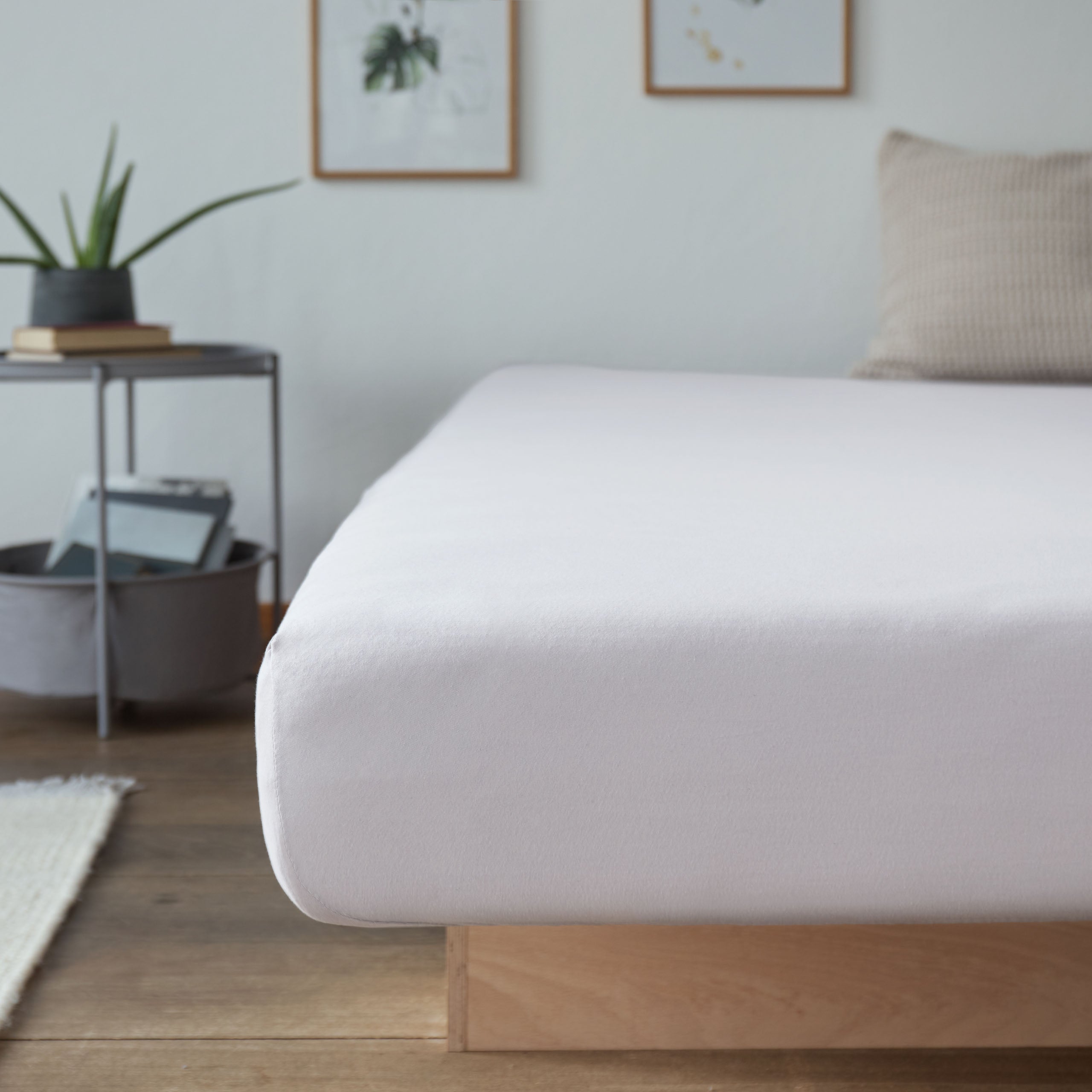 Comfort Jersey Spannbettlaken - 160 g/m² 100% Baumwolle - 180-200 x 200 cm - Weiß