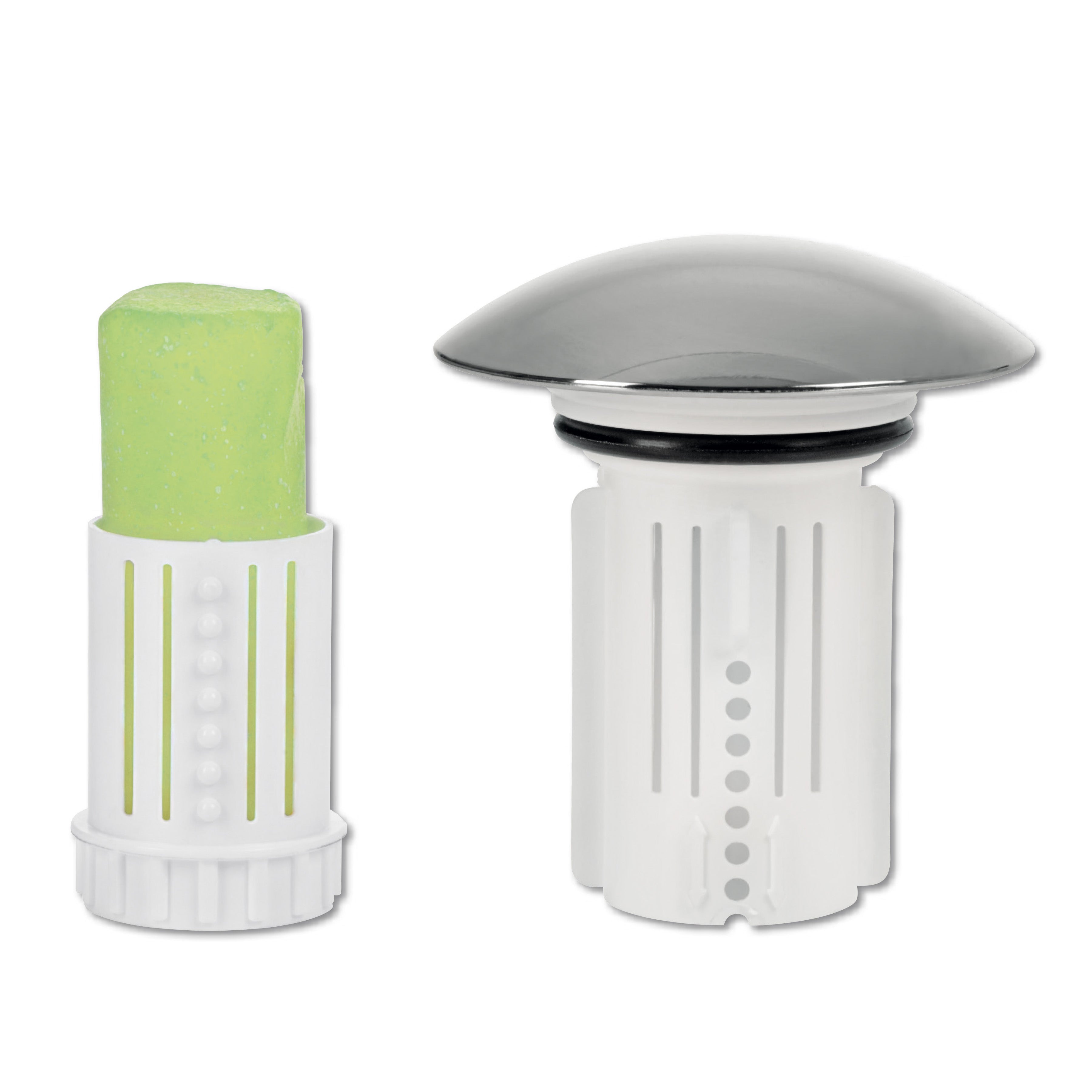 Abfluss-Fee Waschbecken - 1x Verschlussstopfen & 9x Duftstein Zitrone/Apfel